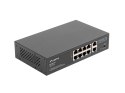 Lanberg Switch PoE+ Rack 10"/19" RSFE-8P-2GE-120