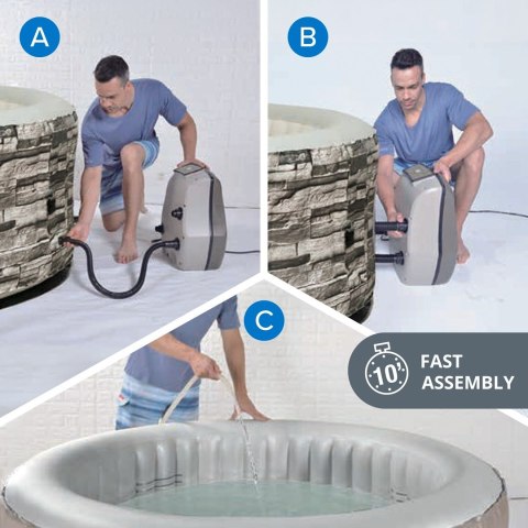 AVENLI NICE SPA OGRODOWE, BASEN POMPOWANY, HYDROMASAŻ 204X70 SILVER 6 OSOBOWE CEGŁA