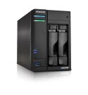 Asustor LOCKERSTOR 2 Gen2 (AS6702T) NAS Komputer stacjonarny Intel® Celeron® N5105 4 GB DDR4 0 TB ADM Czarny