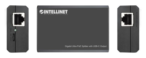 INTELLINET Gigabit Ultra PoE-Splitter mit USB-C-Ausgang 45W