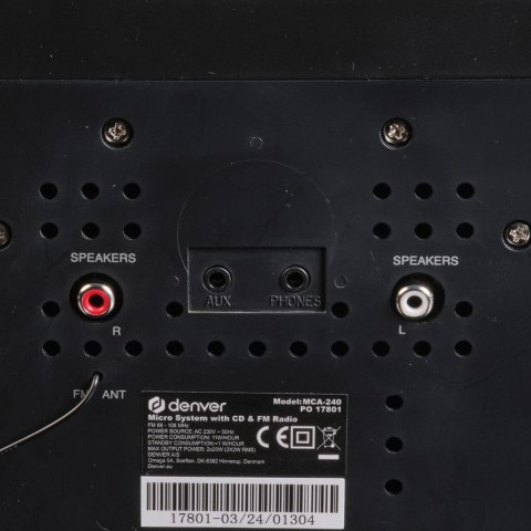 Denver MCA-240 System micro domowego audio 40 W Czarny