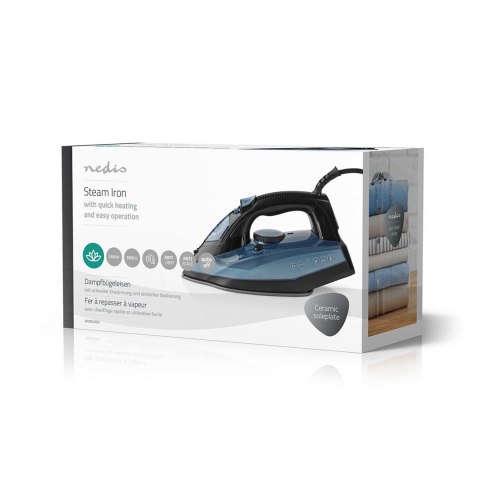 Nedis IRON2000 żelazko Żelazko suche Płyta ceramiczna 2600 W Niebieski