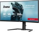 Iiyama G-MASTER GCB3484WQSU-B2 34IN PRO-GAMING 0.4MS VA LCD 3440X144 monitor komputerowy 86,4 cm (34") 3440 x 1440 px UltraWide 