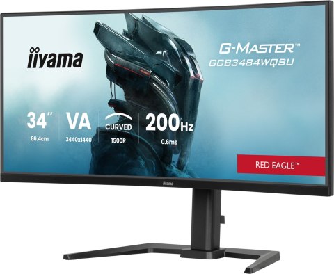 Iiyama G-MASTER GCB3484WQSU-B2 34IN PRO-GAMING 0.4MS VA LCD 3440X144 monitor komputerowy 86,4 cm (34") 3440 x 1440 px UltraWide 
