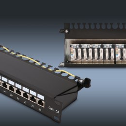 Extralink CAT6A STP | Patchpanel | 24 porty