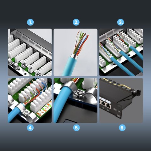 Extralink CAT6A STP | Patchpanel | 24 porty