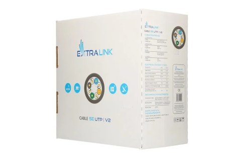 Kabel sieciowy Extralink EX.10055 skrętka CAT5E UTP (U/UTP) V2 Wewnętrzny 305M