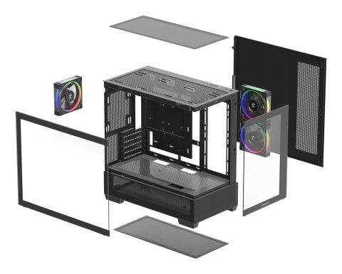 DeepCool CG380 3F Midi Tower Czarny