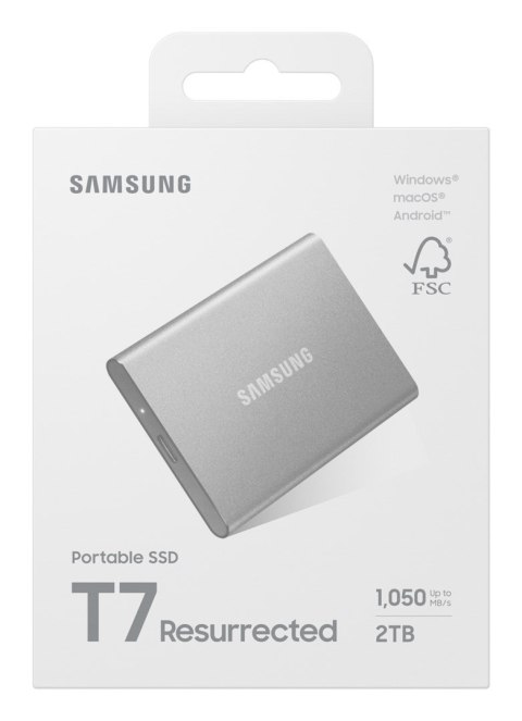 Dysk zewnętrzny SSD Samsung T7 Resurrected 2TB Srebrny
