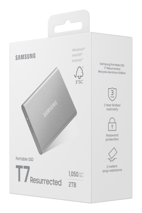 Dysk zewnętrzny SSD Samsung T7 Resurrected 2TB Srebrny