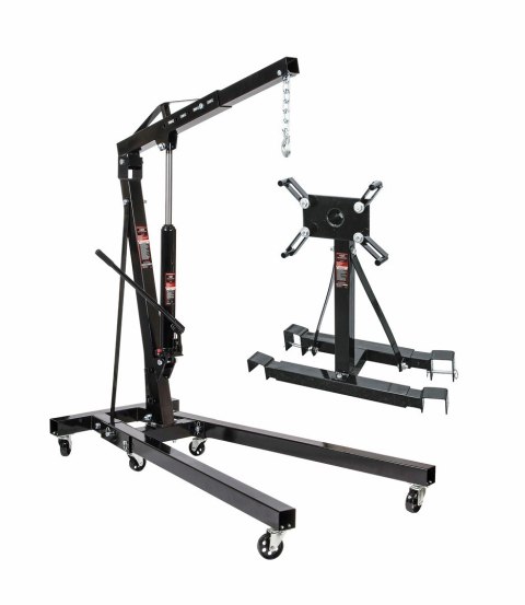 AWTOOLS ŻURAW WARSZTATOWY 2-TONOWY + WÓZEK MONTAŻOWY 900 kg