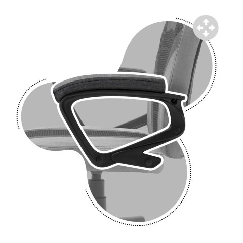 Fotel gamingowy dla dziecka Huzaro HZ-Ranger 1.0 Grey Mesh, szaro-czarny