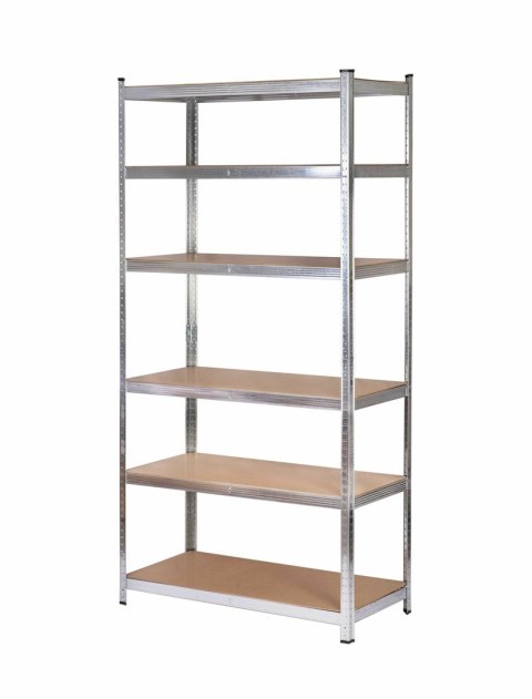 Regał AW 6 półek 225x90x50 nośność 300kg / 6,0mm - wciskany szybki montaż