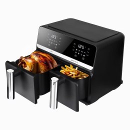 ELDOM FRYTOWNICA BEZTŁUSZCZOWA FR200 9 L,2200W, DWIE NIEZALEŻNE SZUFLADY,8 PROGRAMÓW, WYŚWIETLACZ LED, TEMP. 80°C-200°C