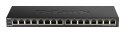 D-Link DGS-1016S Nie zarządzany Gigabit Ethernet (10/100/1000) Czarny