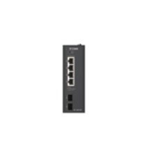 D-Link DIS-100G-06P przełącznik sieciowy Nie zarządzany L2 Gigabit Ethernet (10/100/1000) Obsługa PoE DIN rail Czarny