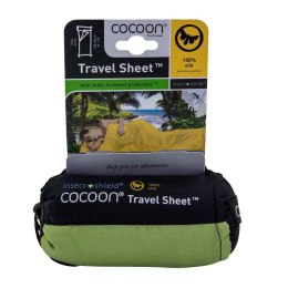 Śpiwór jedwabny Cocoon IST91 Insect Shield, 218x90cm Zielony