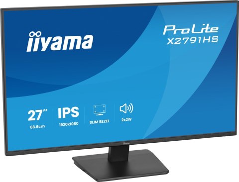 Iiyama ProLite X2791HS-B1 monitor komputerowy 68,6 cm (27") 1920 x 1080 px Full HD LED Czarny