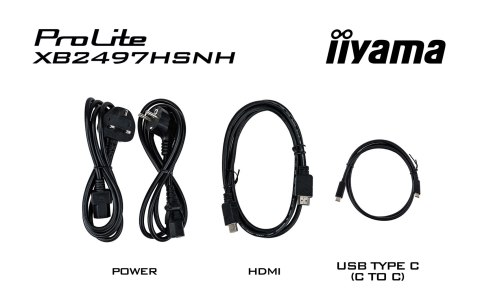 Iiyama ProLite XB2497HSNH-B1 24IN IPS LCD 4MS 1920X1080 350CD/M2 HDMI/DP/USB 2 monitor komputerowy 60,5 cm (23.8") 1920 x 1080 p