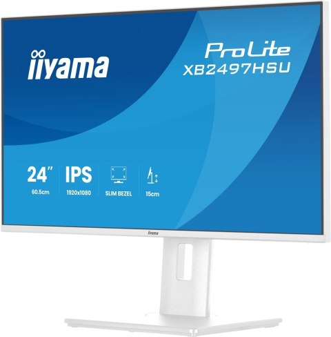 Iiyama ProLite XB2497HSU-W1 monitor komputerowy 60,5 cm (23.8") 1920 x 1080 px Full HD LED Biały