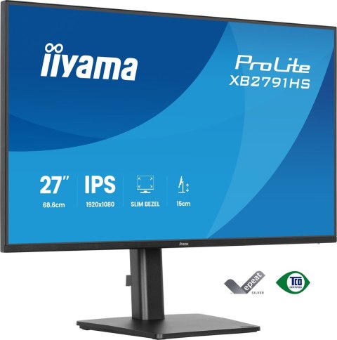 Iiyama ProLite XB2791HS-B1 monitor komputerowy 68,6 cm (27") 1920 x 1080 px Full HD LED Czarny