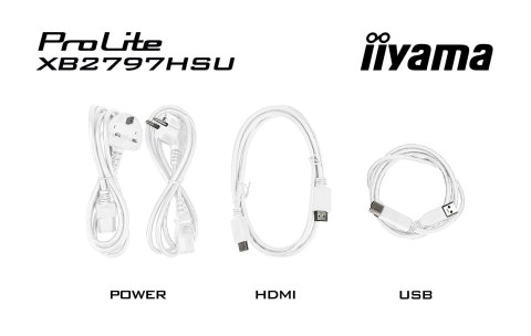 Iiyama ProLite XB2797HSU-W1 monitor komputerowy 68,6 cm (27") 1920 x 1080 px Full HD LED Biały
