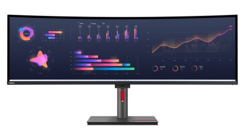 Lenovo ThinkVision P49w-30 monitor komputerowy 124,5 cm (49") 5120 x 1440 px Dual WQHD LED Czarny