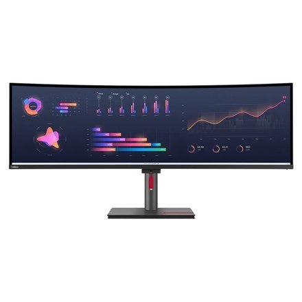 Lenovo ThinkVision P49w-30 monitor komputerowy 124,5 cm (49") 5120 x 1440 px Dual WQHD LED Czarny