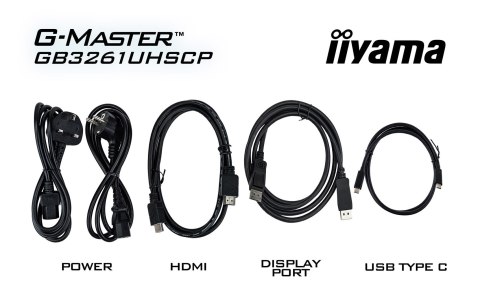 Iiyama G-MASTER GB3261UHSCP-B1 monitor komputerowy 80 cm (31.5") 3840 x 2160 px 4K Ultra HD LED Czarny