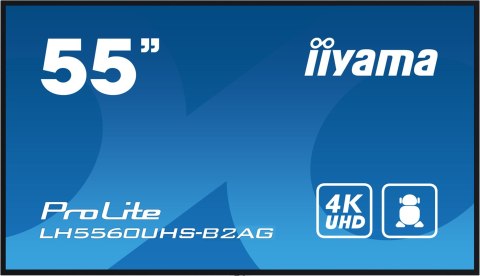 Wyświetlacz iiyama 55" profesjonalny Digital Signage 4K UHD z zaaw. opcjami ster. i łącz.