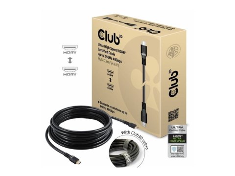 CLUB3D CAC-1378 kabel HDMI 7,5 m HDMI Typu A (Standard) Czarny