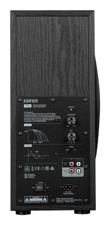 Edifier T5S Czarny Subwoofer aktywny 70 W