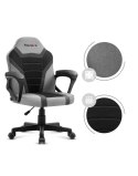 Fotel gamingowy dla dziecka Huzaro HZ-Ranger 1.0 Grey Mesh, szaro-czarny