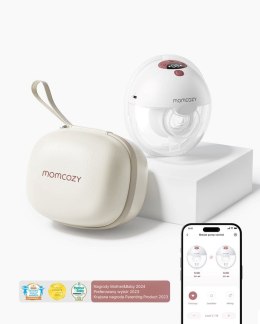 MOMCOZY M5 inteligentny noszony laktator z obsługą aplikacji, czerwony - pojedynczy zestaw