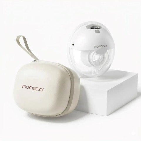 MOMCOZY M5 inteligentny noszony laktator z obsługą aplikacji, szary - pojedynczy zestaw
