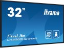 Monitor wielkoformatowy iiyama LH3260HS-B1AG A 80cm (31.5") LED Wi-Fi 500 cd/m2 Full HD Android 11 24/7 Czarna
