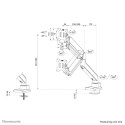 Neomounts DS70-450BL1 uchwyt / stojak do monitorów 106,7 cm (42") Biurko Czarny