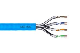 Kabel instalacyjny DIGITUS kat.6A, U/FTP, Dca, AWG 23/1, LSOH, 500m, niebieski, szpula
