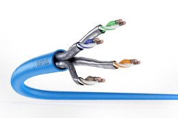 Kabel instalacyjny DIGITUS kat.6A, U/FTP, Dca, AWG 23/1, LSOH, 500m, niebieski, szpula