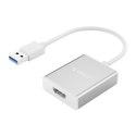 Adapter przejściówka USB-A - HDMI - srebrna
