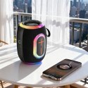 Głośnik bezprzewodowy podświetlany RGB Bluetooth 80W - czarny