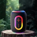 Głośnik bezprzewodowy podświetlany RGB Bluetooth 80W - czarny