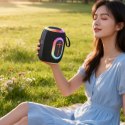 Głośnik bezprzewodowy podświetlany RGB Bluetooth 80W - czarny