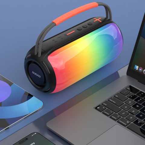 Głośnik bezprzewodowy podświetlany z uchwytem RGB Bluetooth - czarny