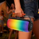 Głośnik bezprzewodowy podświetlany z uchwytem RGB Bluetooth - czarny