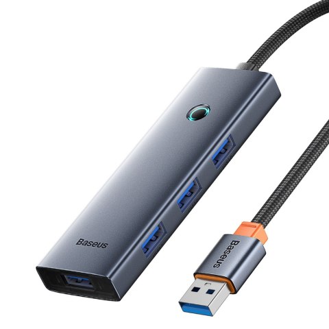 HUB rozdzielacz USB-A USB-C 5V 50cm - szary