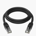 Kabel sieciowy Ethernet CAT6 1000Mbps RJ45 internetowy LAN okrągły 40 m - czarny