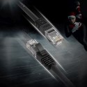 Kabel sieciowy Ethernet CAT6 1000Mbps RJ45 internetowy LAN okrągły 40 m - czarny