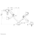 Neomounts DS70S-950WH2 uchwyt / stojak do monitorów 88,9 cm (35") Biurko Biały