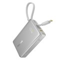 Powerbank 10000mAh 45W z wyświetlaczem i wbudowanym kablem USB-C - tytanowy